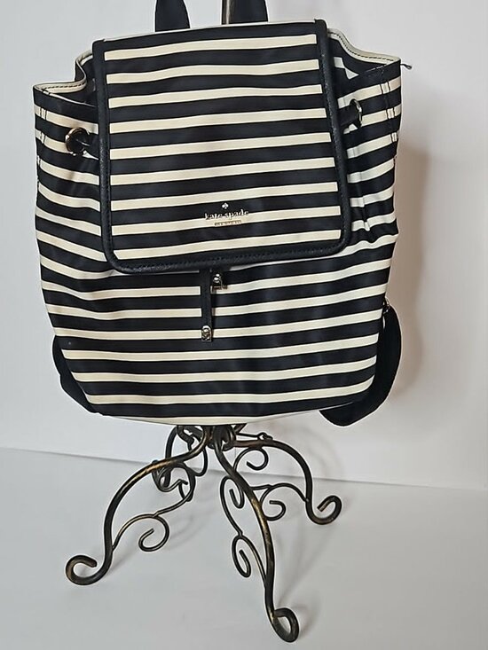 RARE Kate Spade Molly Striped Nylon Backpack - Storybook Lining
